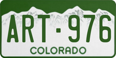 CO license plate ART976
