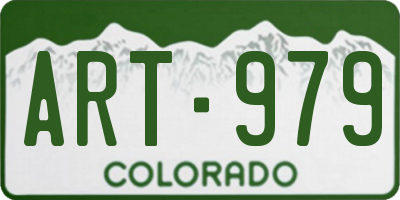 CO license plate ART979