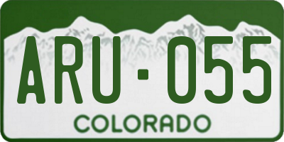 CO license plate ARU055