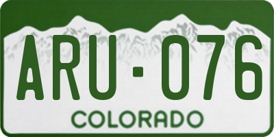 CO license plate ARU076