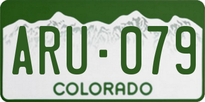 CO license plate ARU079