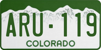 CO license plate ARU119