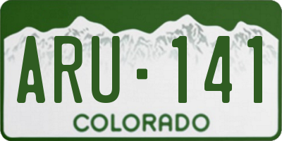 CO license plate ARU141