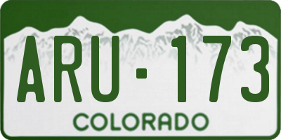 CO license plate ARU173