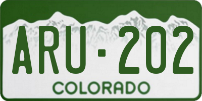 CO license plate ARU202