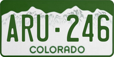 CO license plate ARU246