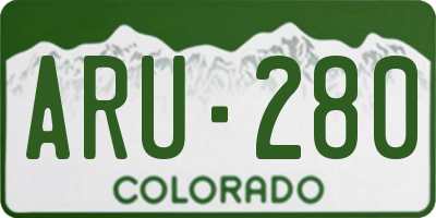 CO license plate ARU280
