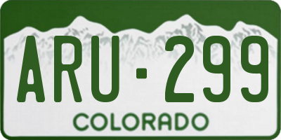 CO license plate ARU299
