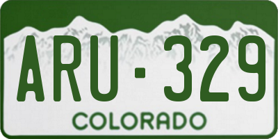 CO license plate ARU329