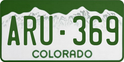 CO license plate ARU369