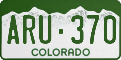 CO license plate ARU370