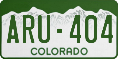 CO license plate ARU404