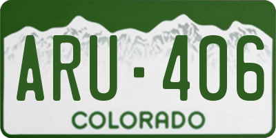 CO license plate ARU406