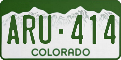 CO license plate ARU414