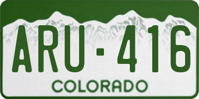 CO license plate ARU416