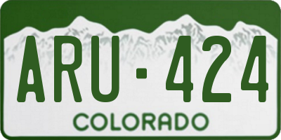 CO license plate ARU424