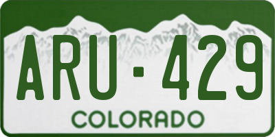 CO license plate ARU429