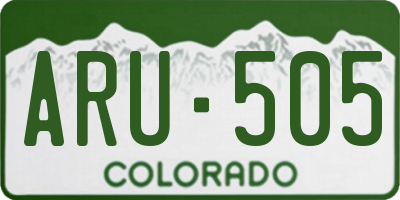 CO license plate ARU505