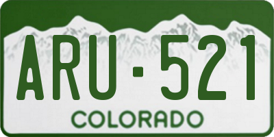 CO license plate ARU521