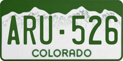 CO license plate ARU526