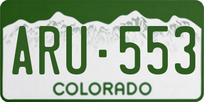 CO license plate ARU553