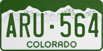 CO license plate ARU564