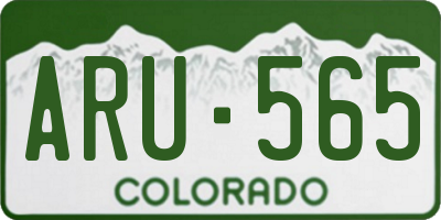 CO license plate ARU565