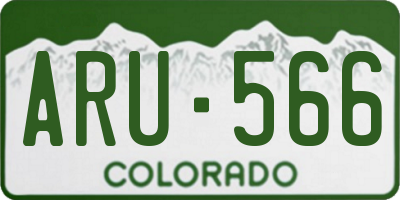 CO license plate ARU566