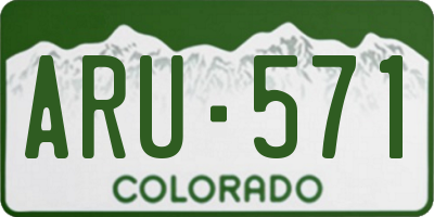 CO license plate ARU571