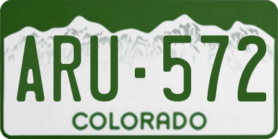 CO license plate ARU572