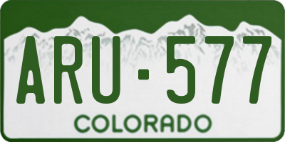 CO license plate ARU577