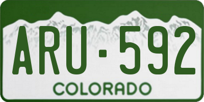 CO license plate ARU592