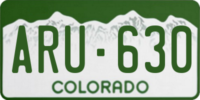 CO license plate ARU630