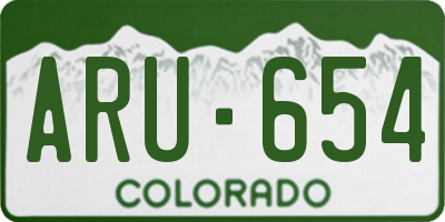 CO license plate ARU654
