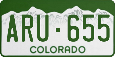CO license plate ARU655