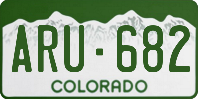 CO license plate ARU682
