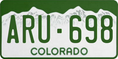 CO license plate ARU698