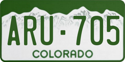 CO license plate ARU705