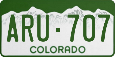CO license plate ARU707
