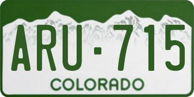 CO license plate ARU715