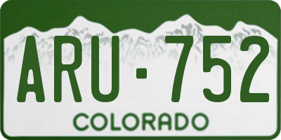 CO license plate ARU752
