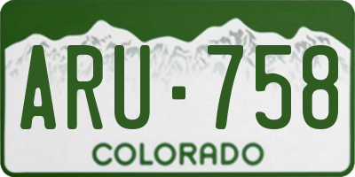CO license plate ARU758