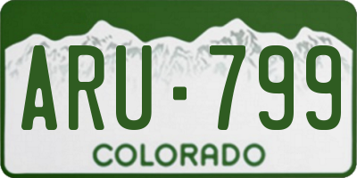 CO license plate ARU799