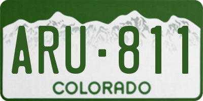 CO license plate ARU811