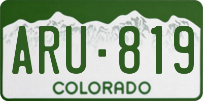 CO license plate ARU819