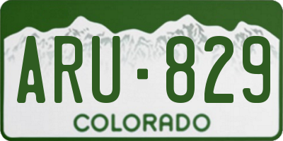 CO license plate ARU829