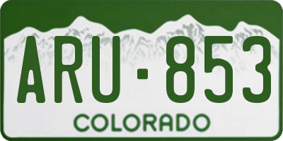 CO license plate ARU853