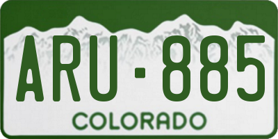 CO license plate ARU885