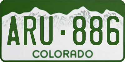 CO license plate ARU886