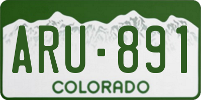 CO license plate ARU891